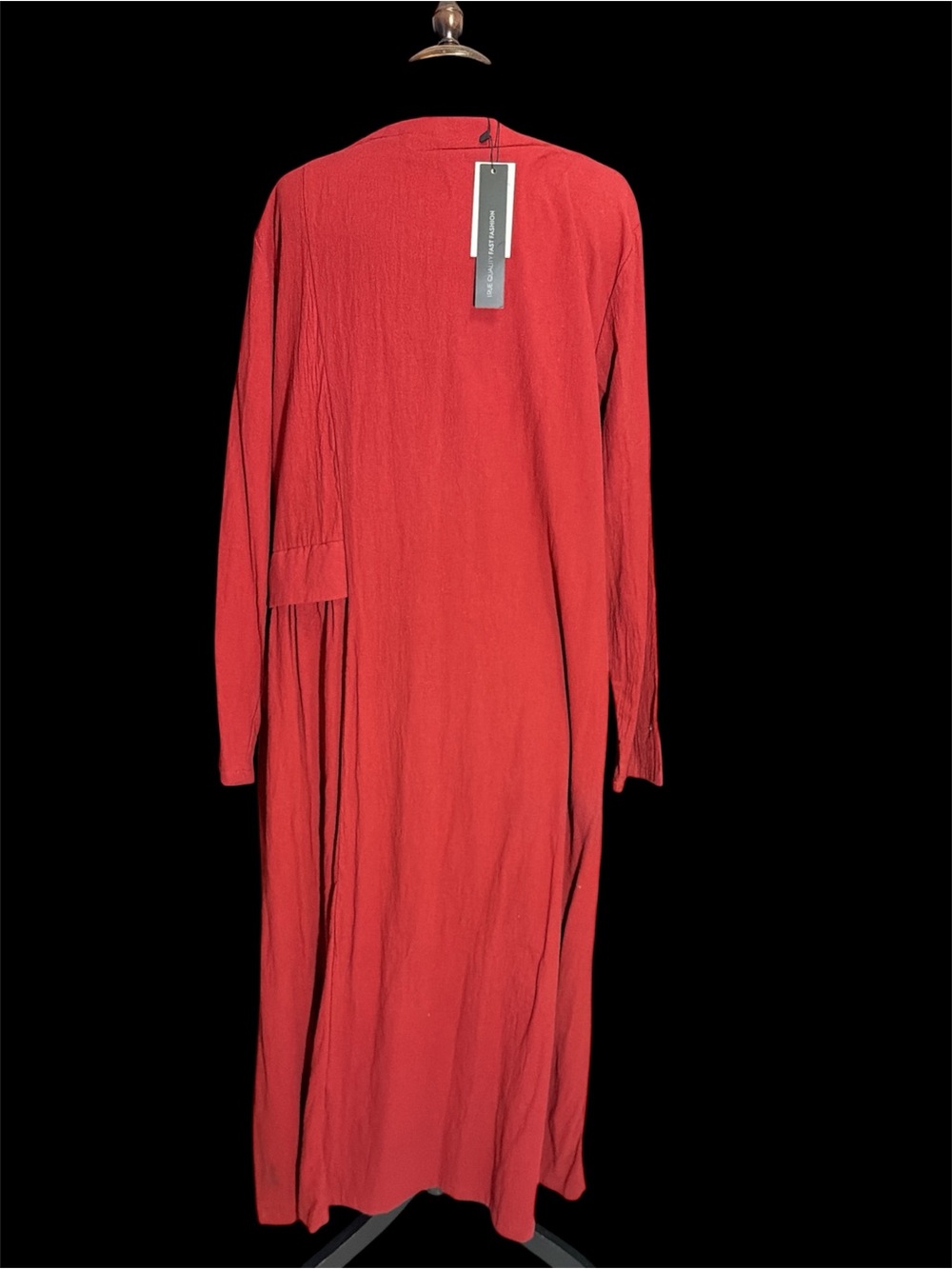 Zanzea Burnt Orange Wrap-Style Maxi Dress - Picture 4 of 4